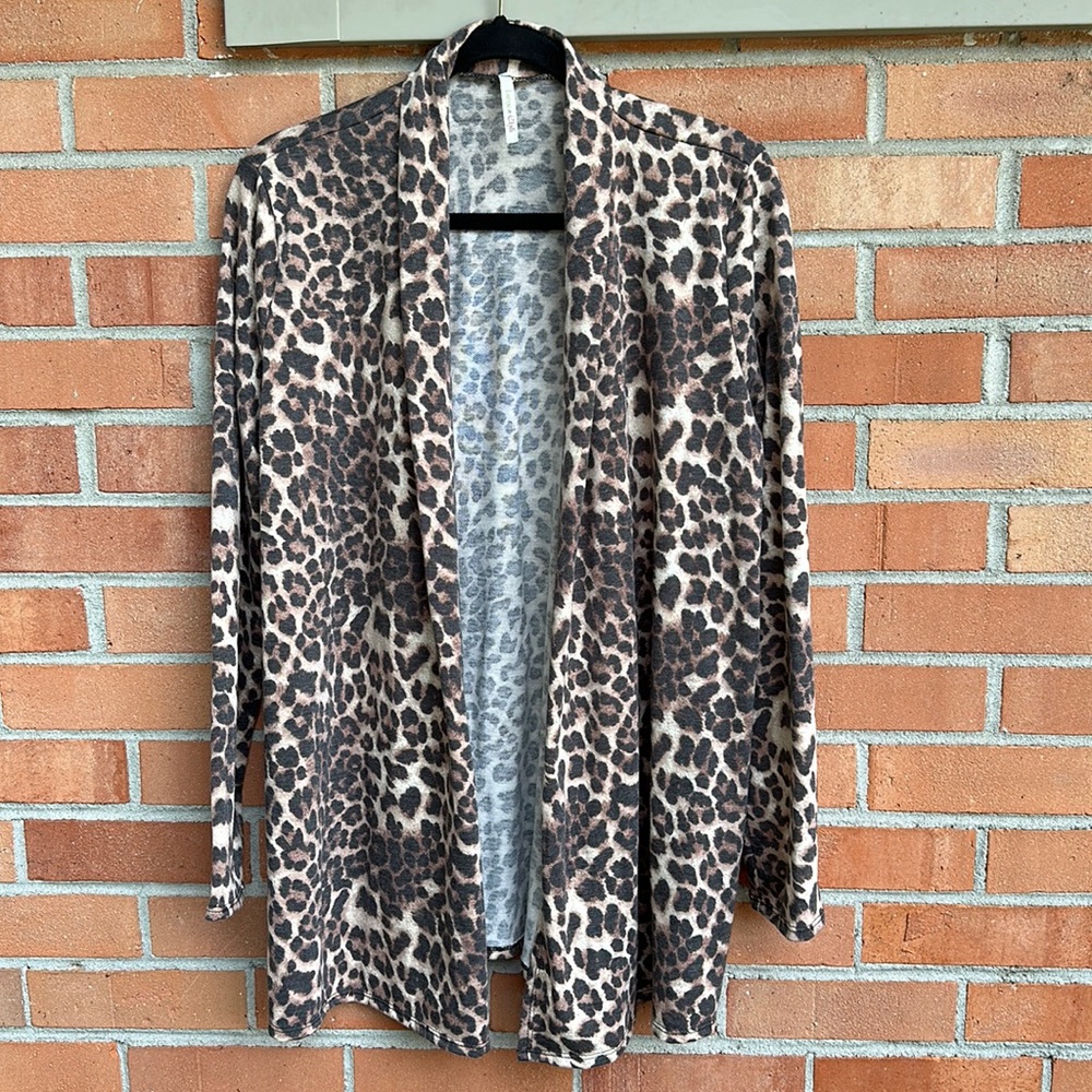 Lime n Chili Leopard Cardi